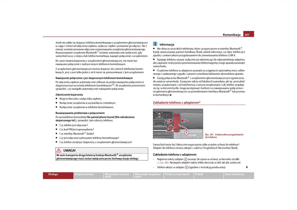 Skoda Roomster instrukcja obslugi / page 109
