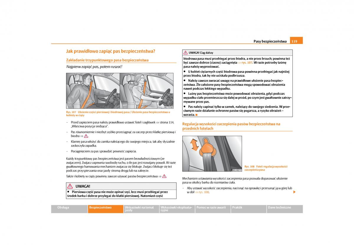 Skoda Roomster instrukcja obslugi / page 121