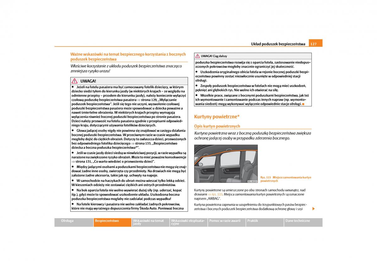 Skoda Roomster instrukcja obslugi / page 129