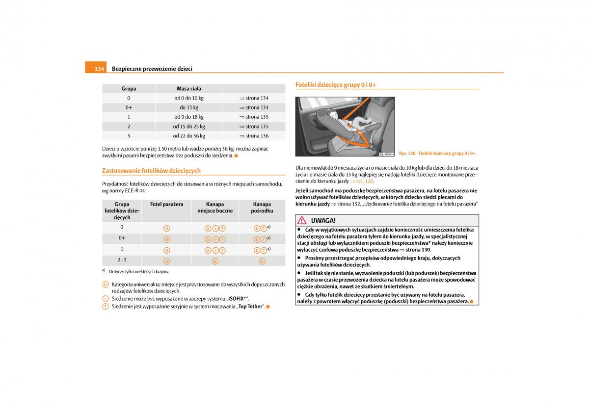 Skoda Roomster instrukcja obslugi / page 136