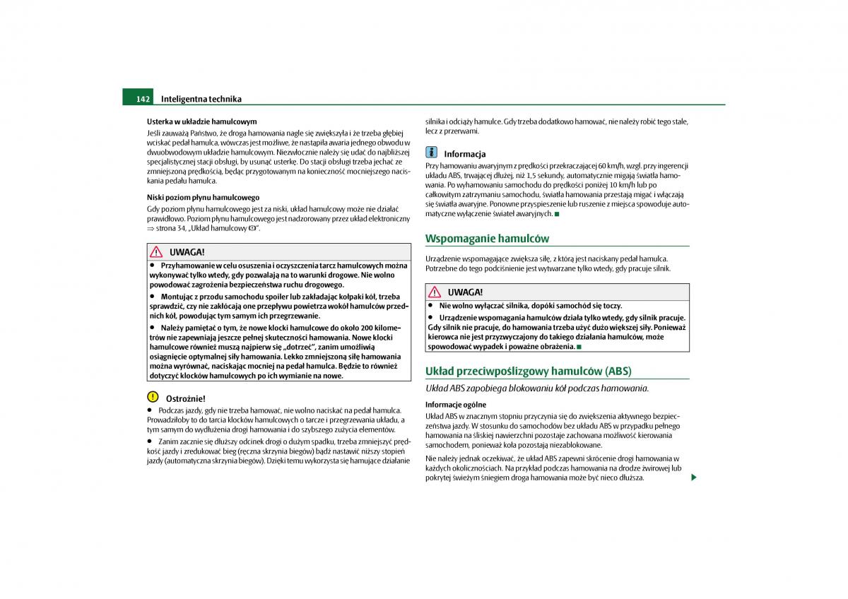 Skoda Roomster instrukcja obslugi / page 144