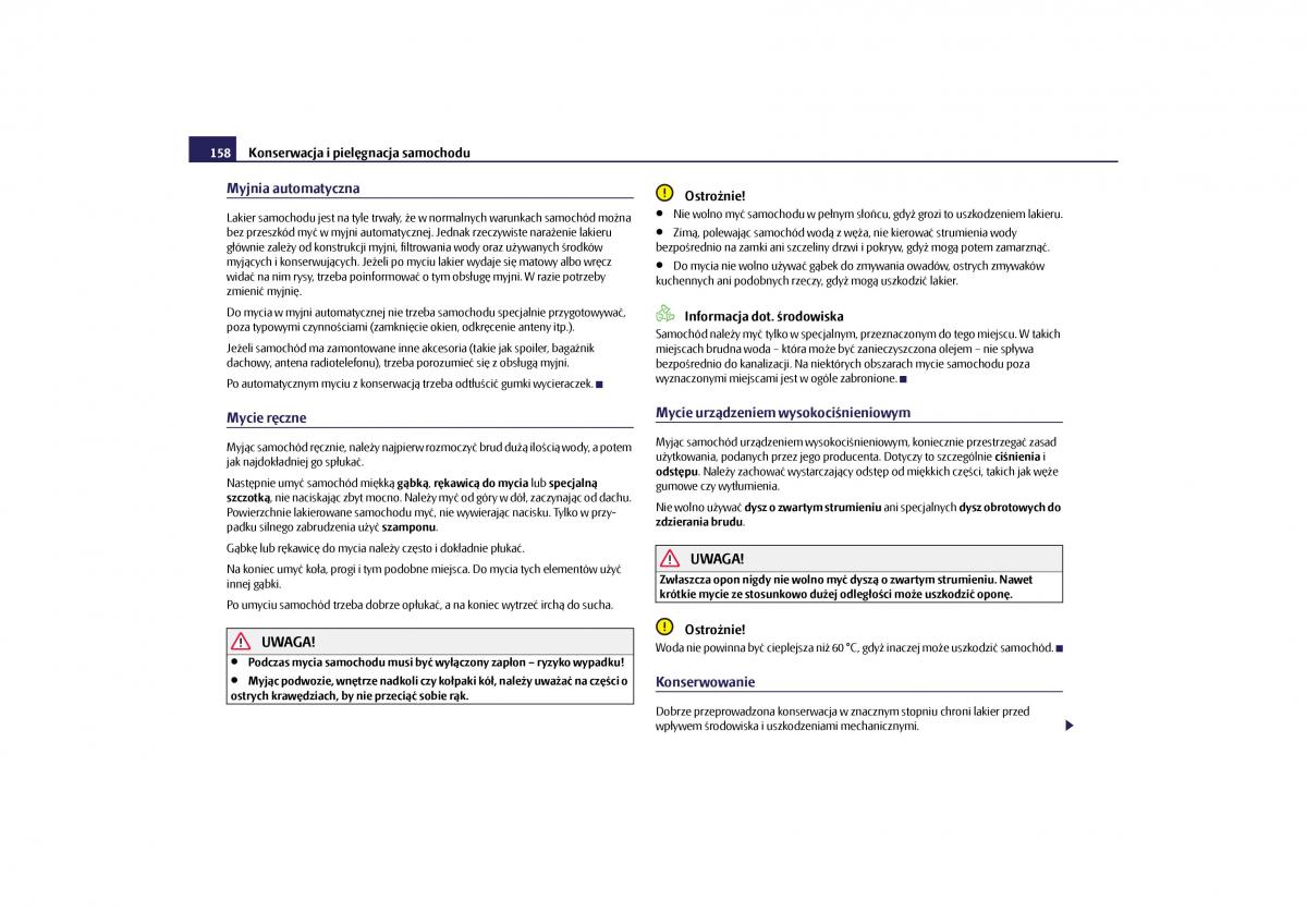 Skoda Roomster instrukcja obslugi / page 160