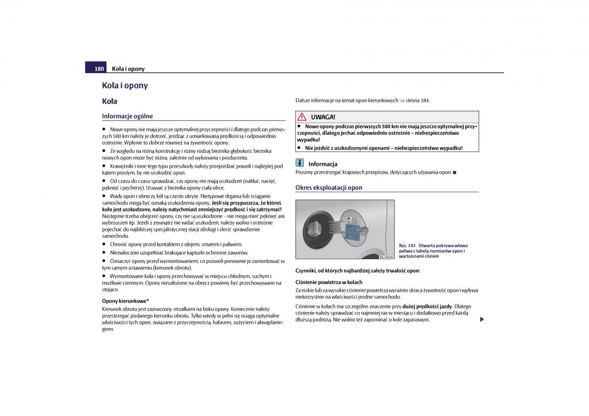 Skoda Roomster instrukcja obslugi / page 182