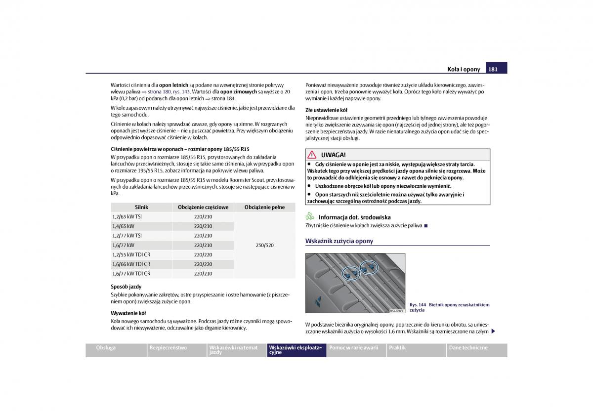 Skoda Roomster instrukcja obslugi / page 183