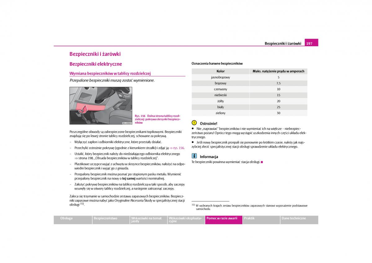 Skoda Roomster instrukcja obslugi / page 199