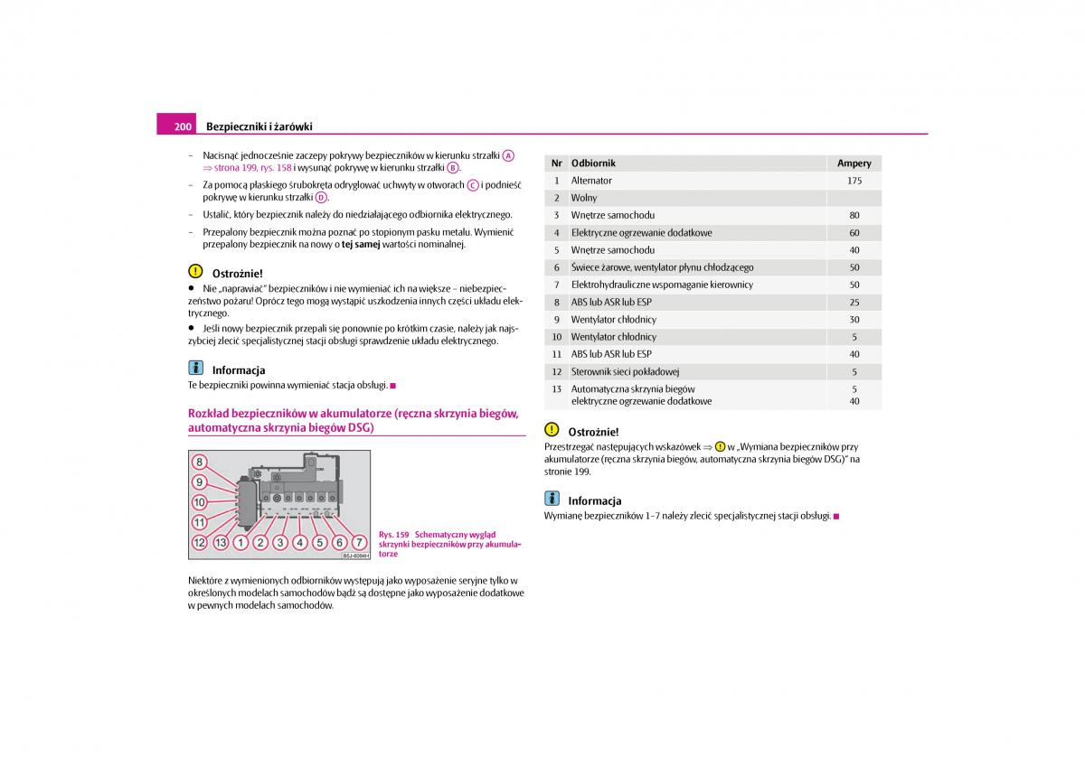 Skoda Roomster instrukcja obslugi / page 202