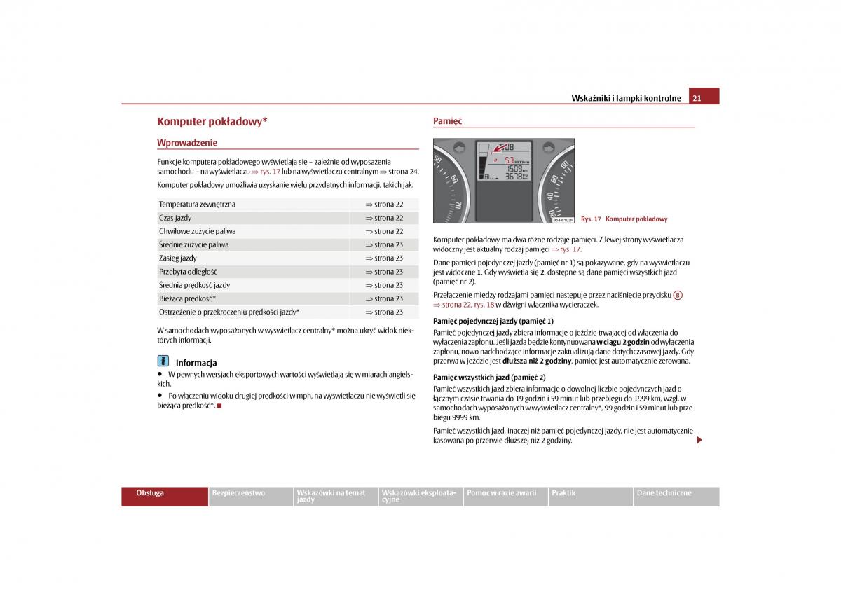 manual  Skoda Roomster instrukcja / page 23