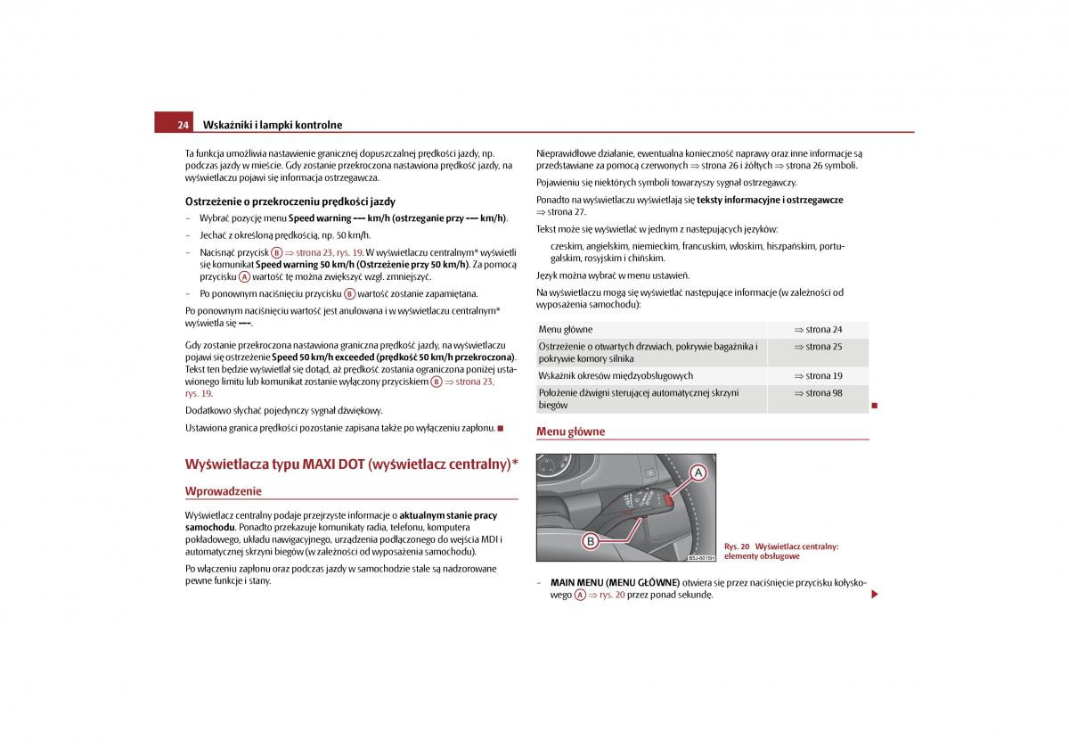 Skoda Roomster instrukcja obslugi / page 26