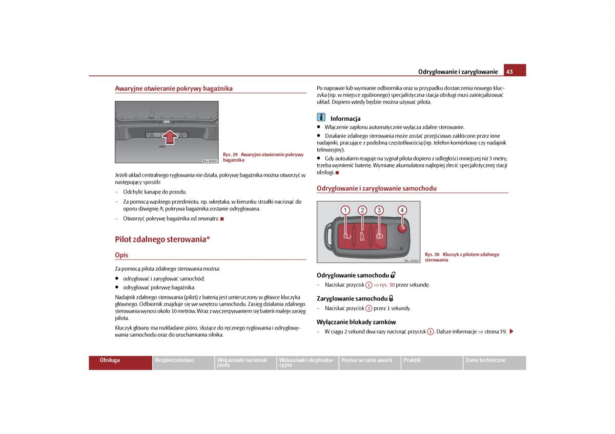 Skoda Roomster instrukcja obslugi / page 45