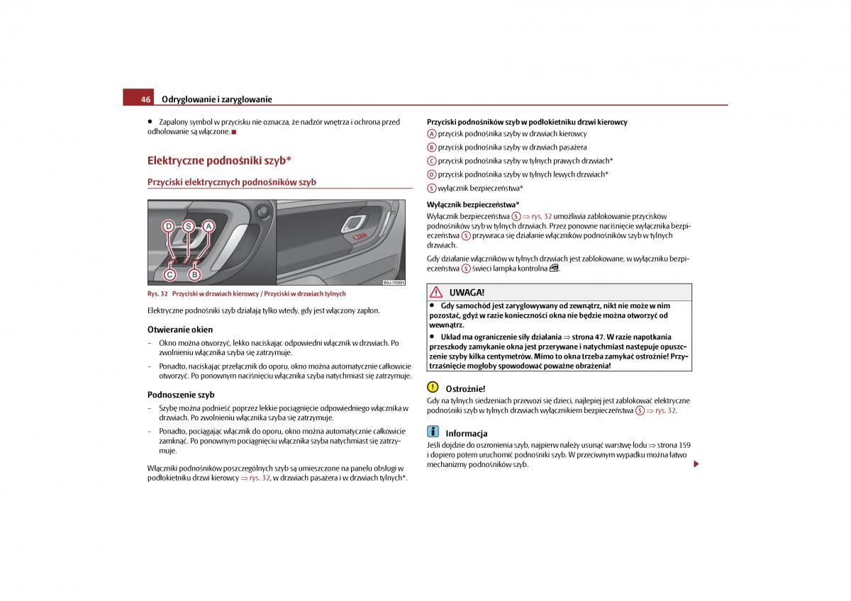 Skoda Roomster instrukcja obslugi / page 48