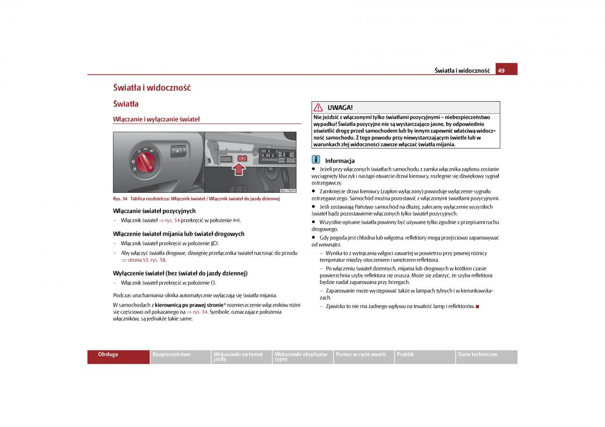 Skoda Roomster instrukcja obslugi / page 51