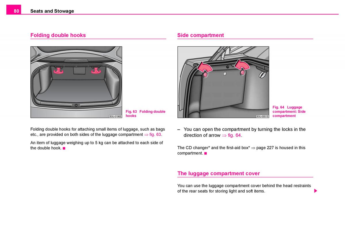 manual  Skoda Superb I 1 owners manual / page 81