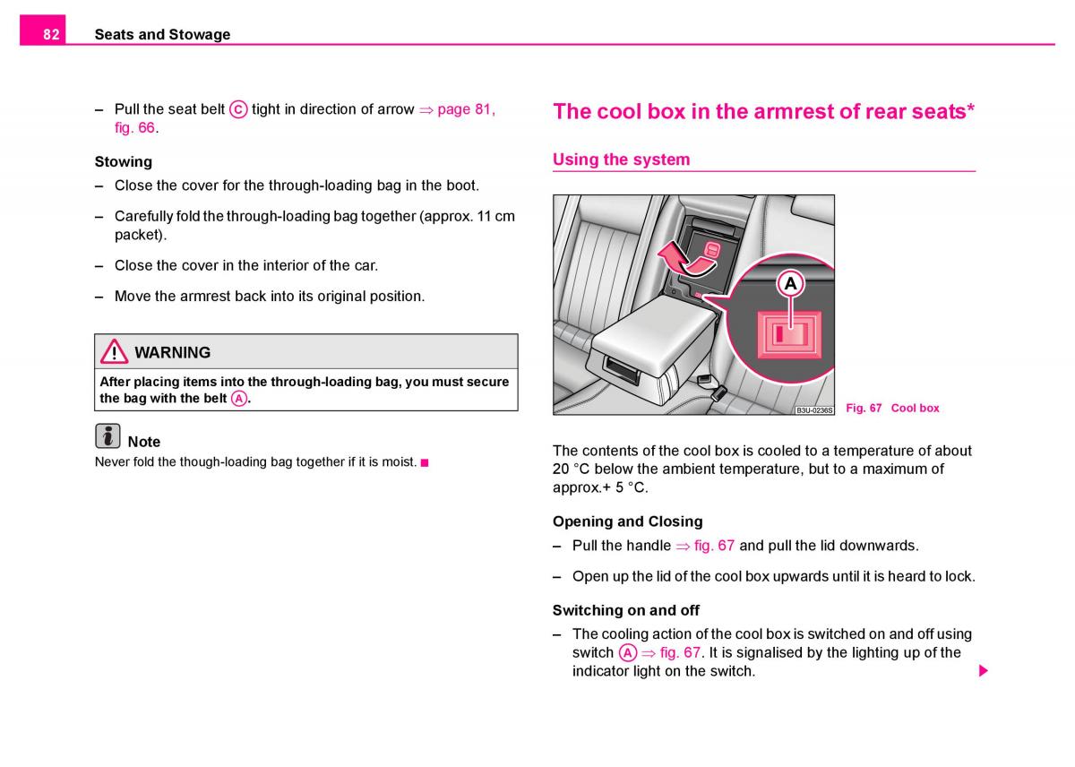 manual  Skoda Superb I 1 owners manual / page 83