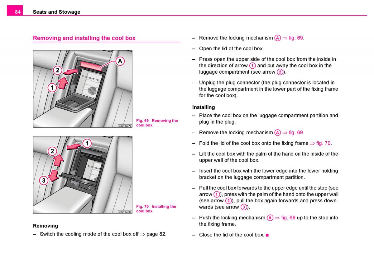 manual  Skoda Superb I 1 owners manual / page 85