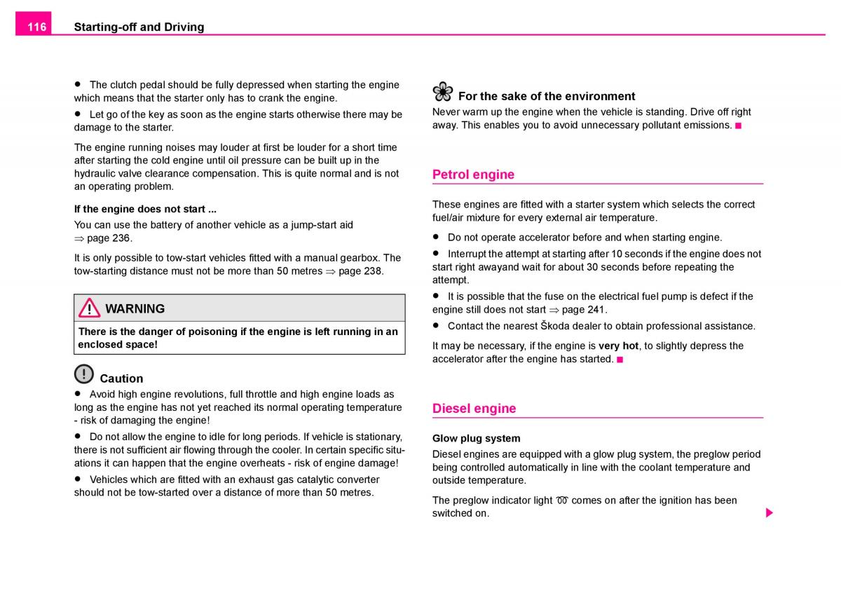 manual  Skoda Superb I 1 owners manual / page 117