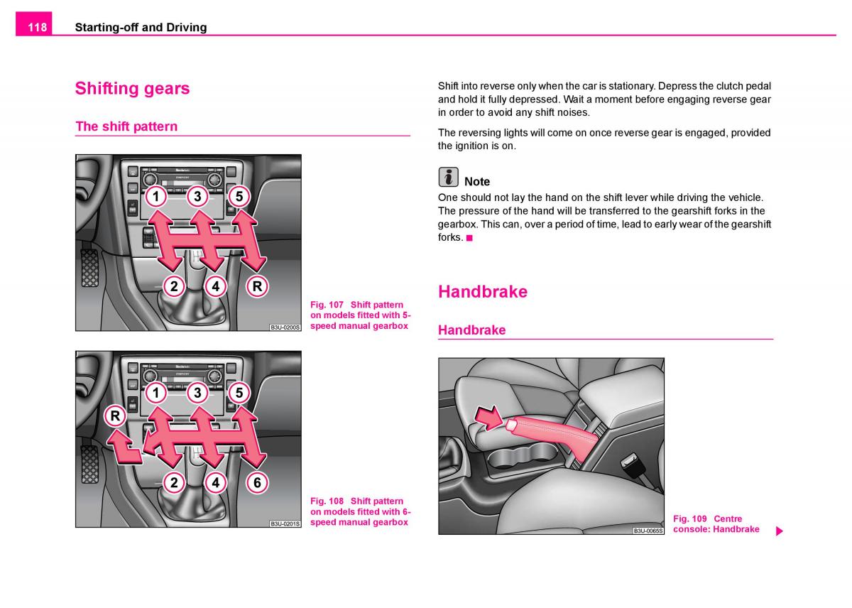 manual  Skoda Superb I 1 owners manual / page 119