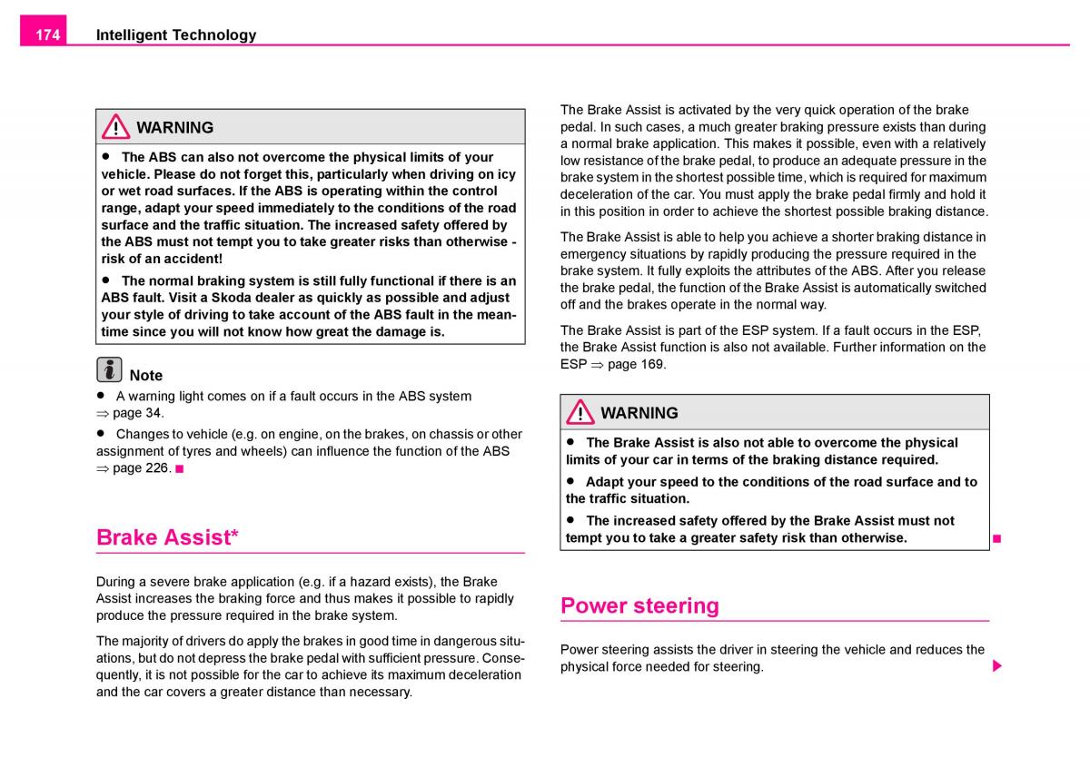 manual  Skoda Superb I 1 owners manual / page 175