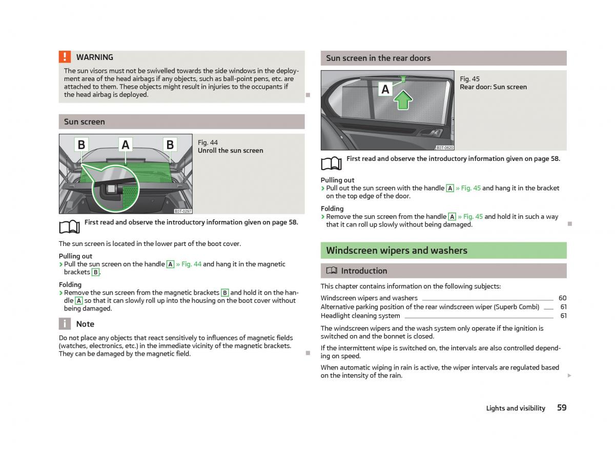 Skoda Superb II 2 owners manual / page 61