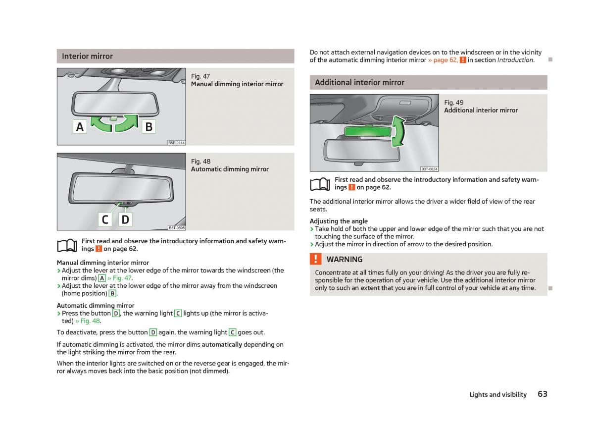 Skoda Superb II 2 owners manual / page 65