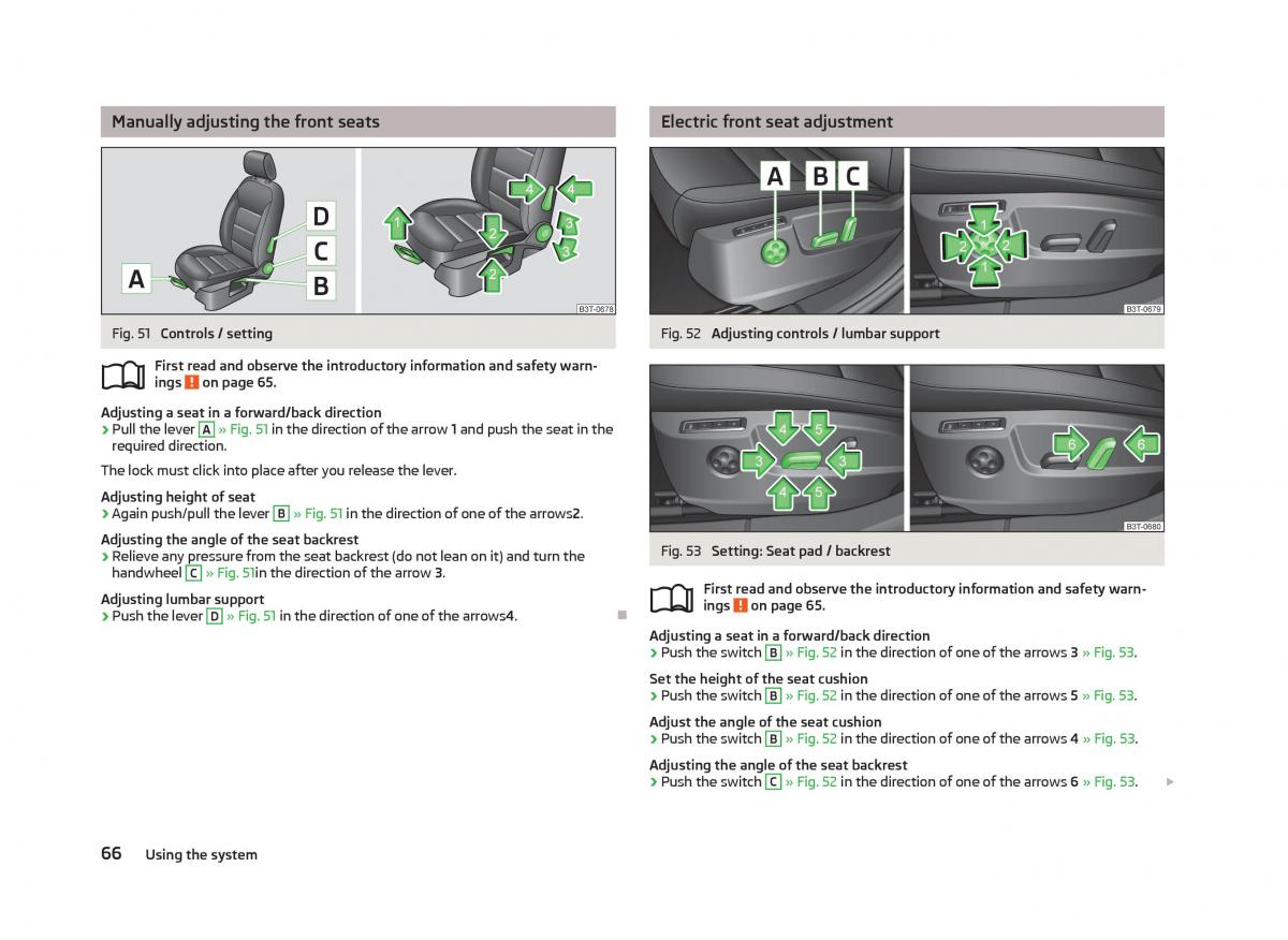 Skoda Superb II 2 owners manual / page 68