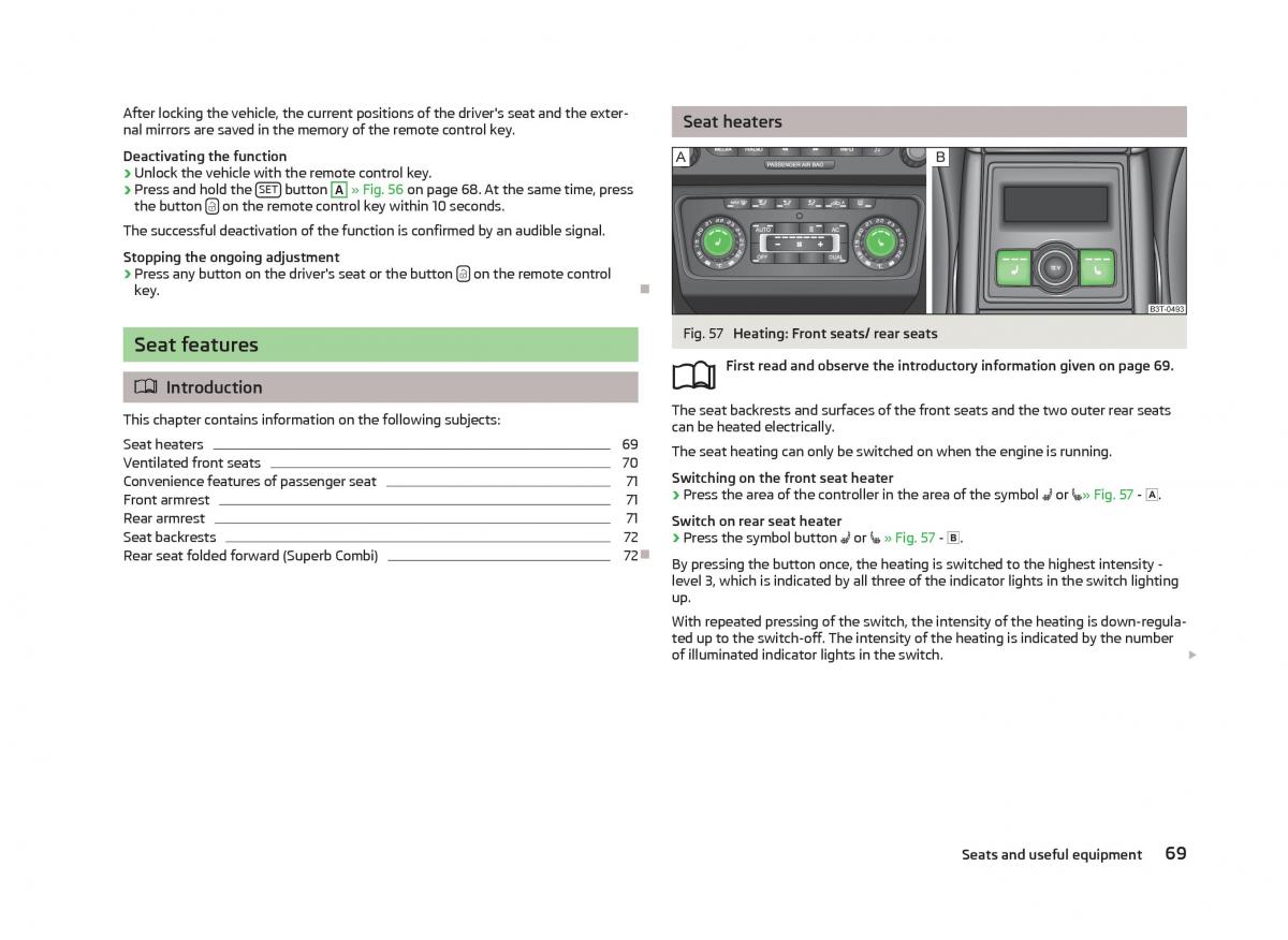 Skoda Superb II 2 owners manual / page 71