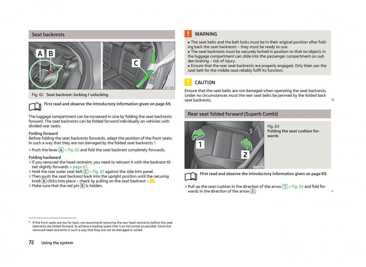 Skoda Superb II 2 owners manual / page 74