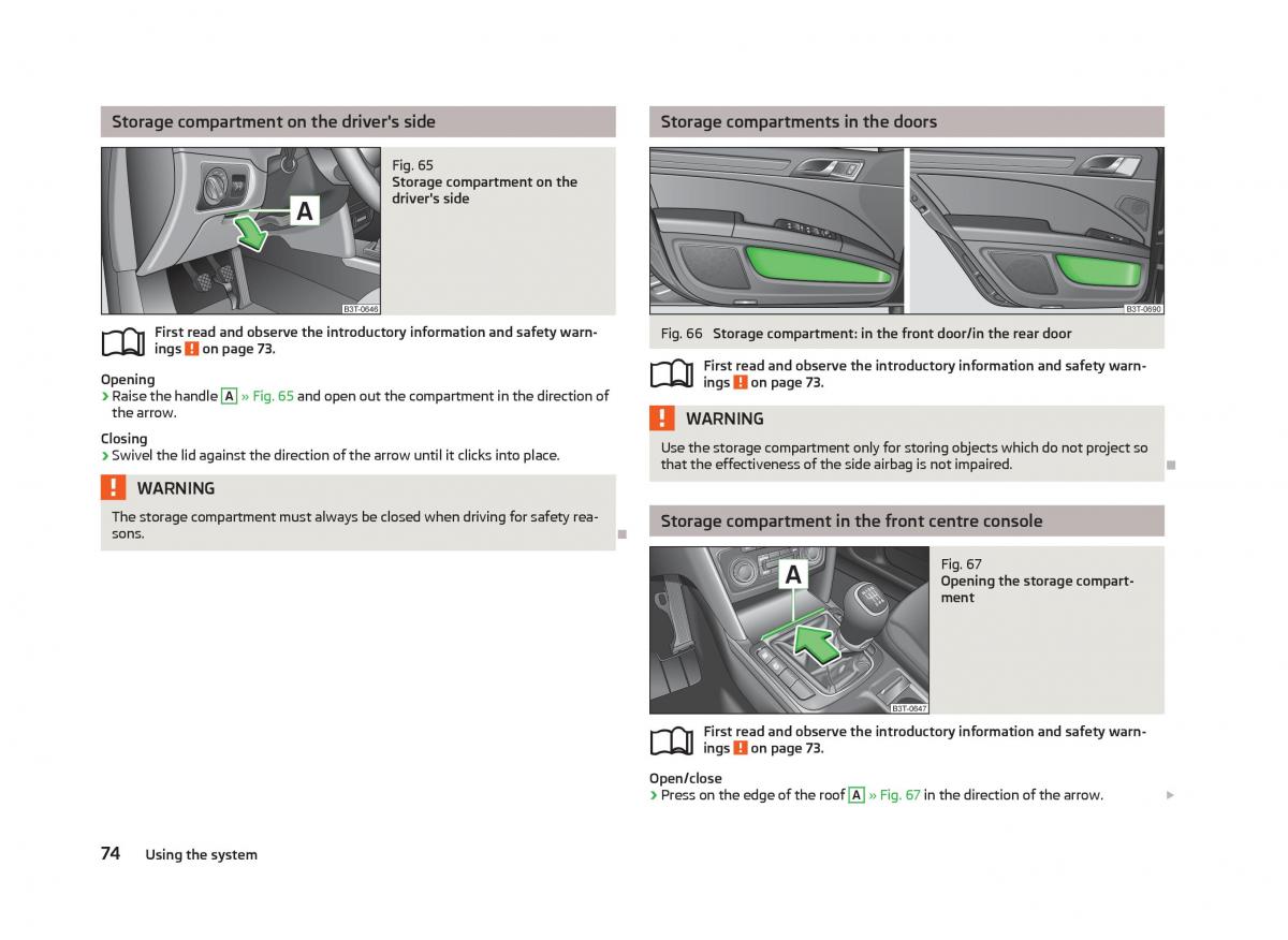 Skoda Superb II 2 owners manual / page 76