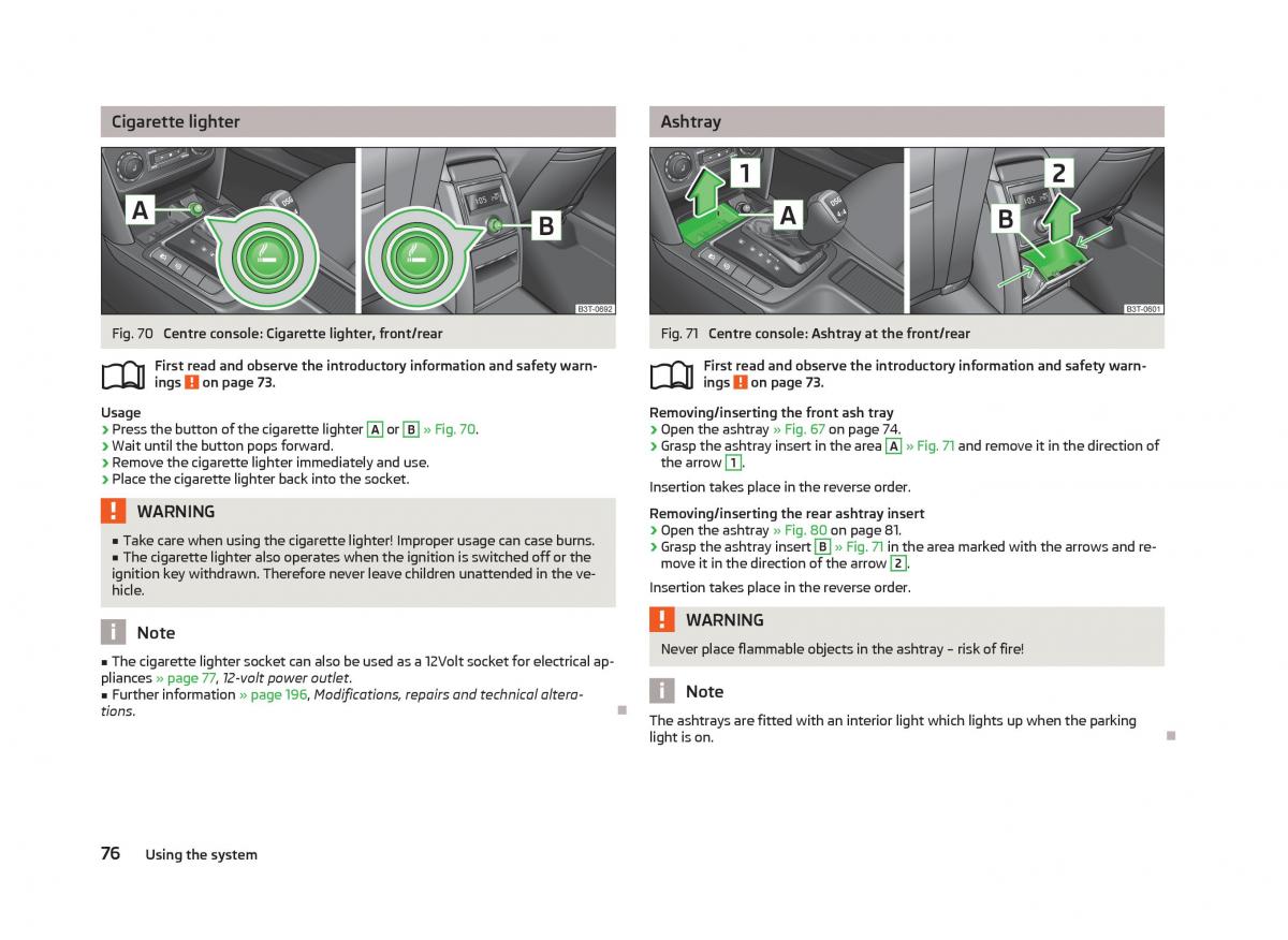 Skoda Superb II 2 owners manual / page 78