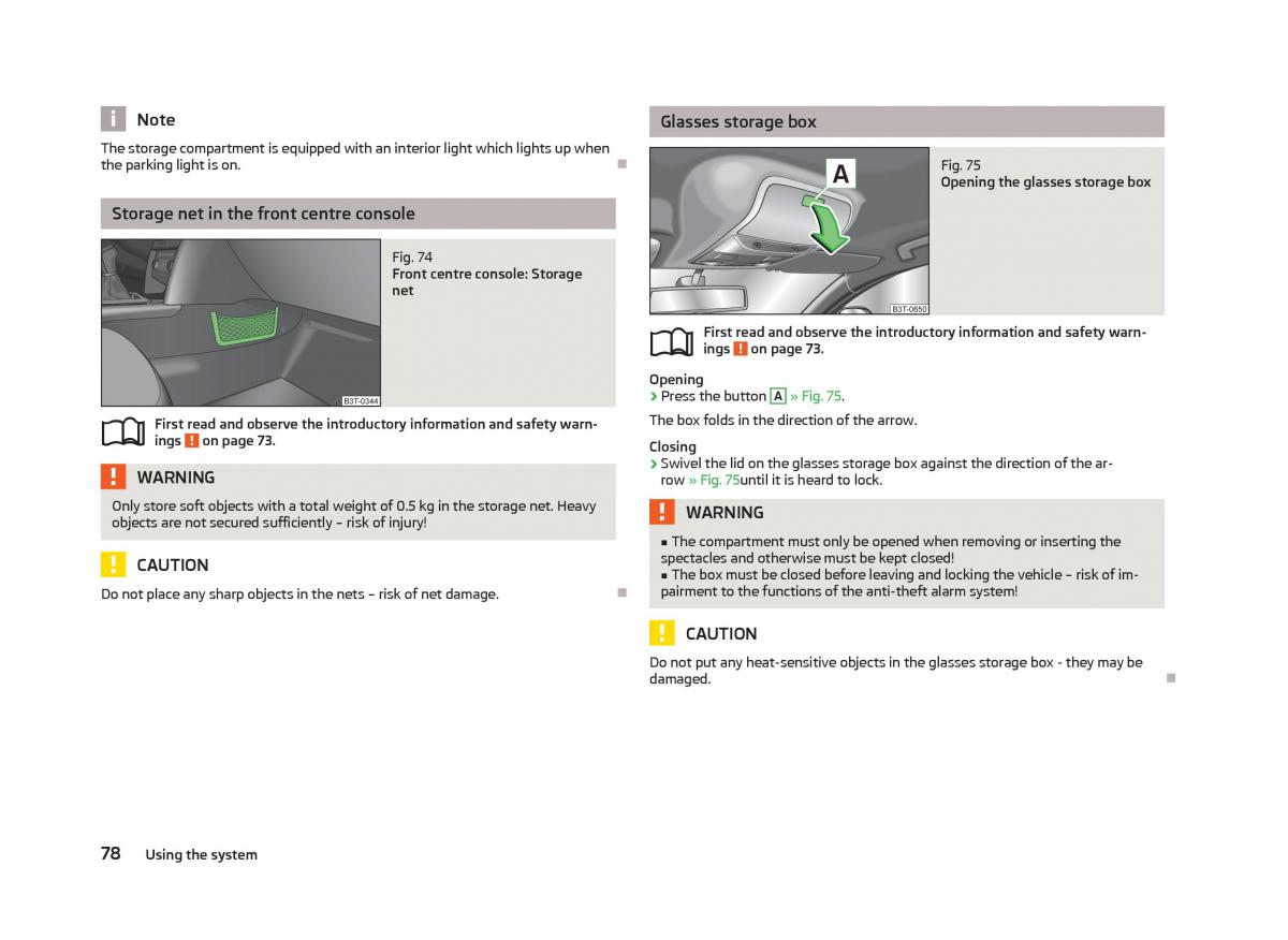 Skoda Superb II 2 owners manual / page 80