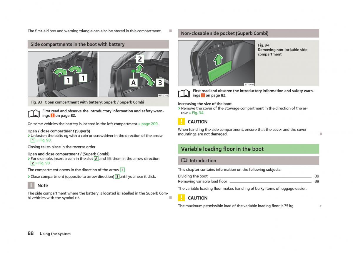 Skoda Superb II 2 owners manual / page 90