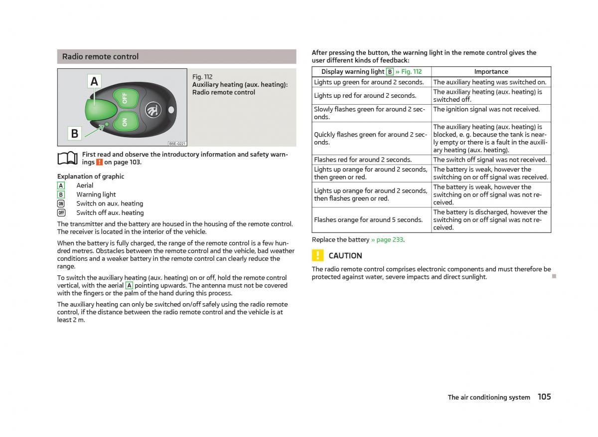 Skoda Superb II 2 owners manual / page 107