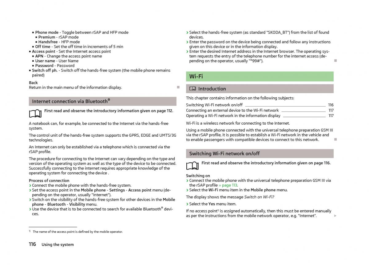 Skoda Superb II 2 owners manual / page 118