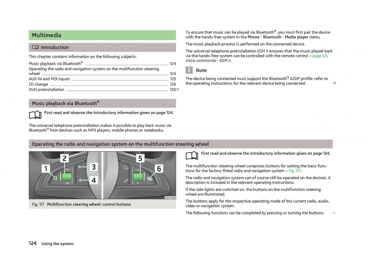 Skoda Superb II 2 owners manual / page 126