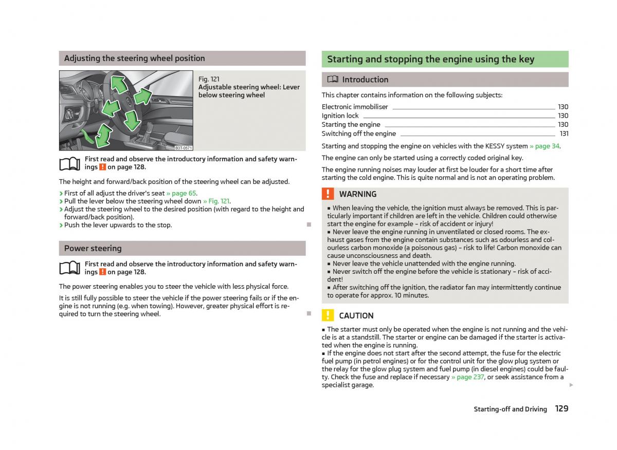 Skoda Superb II 2 owners manual / page 131