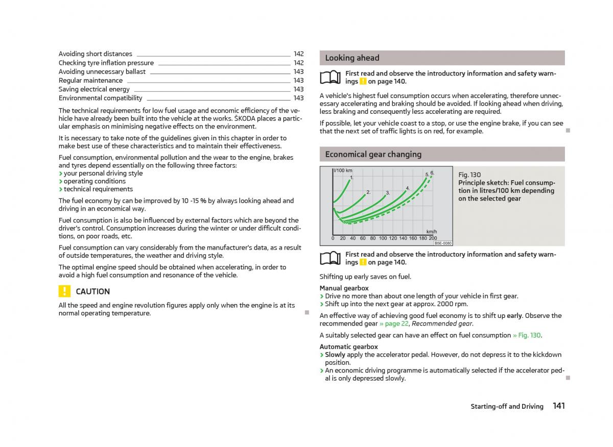 Skoda Superb II 2 owners manual / page 143