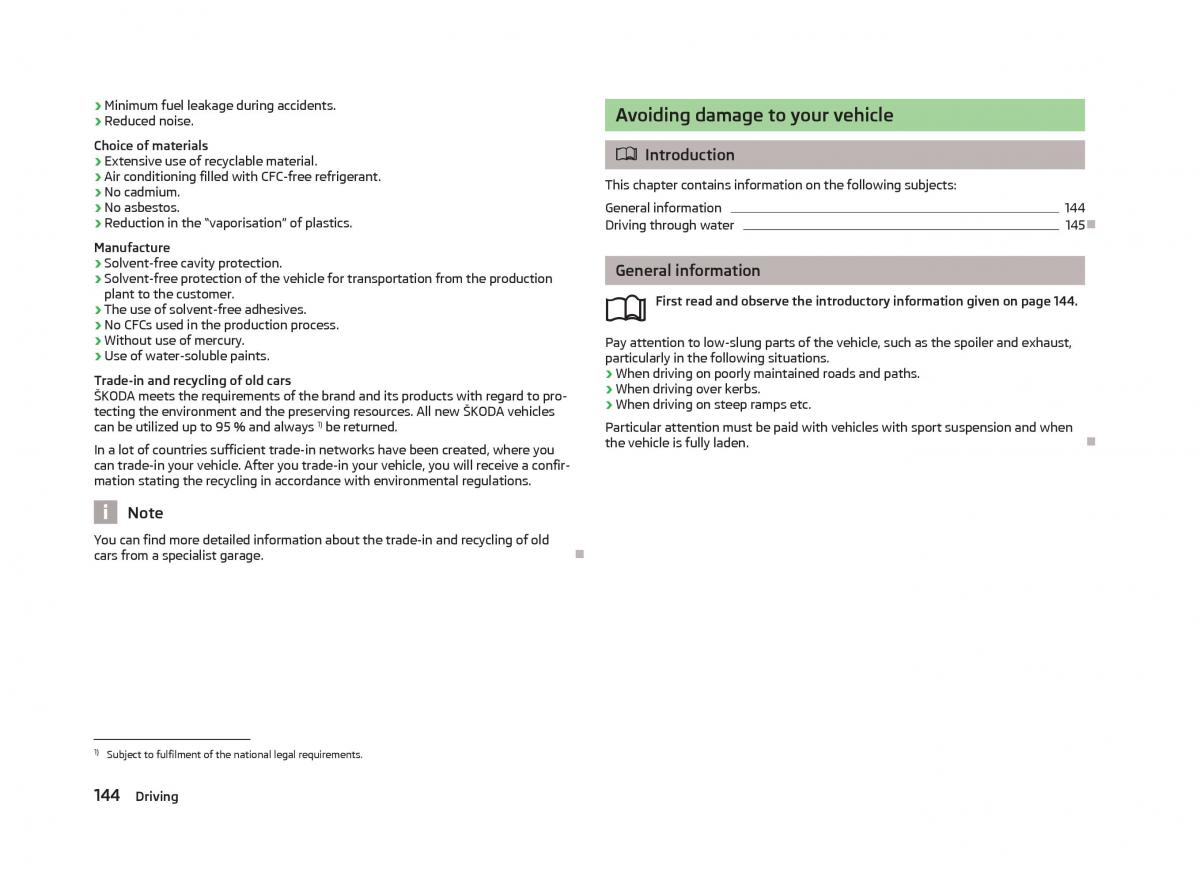 Skoda Superb II 2 owners manual / page 146