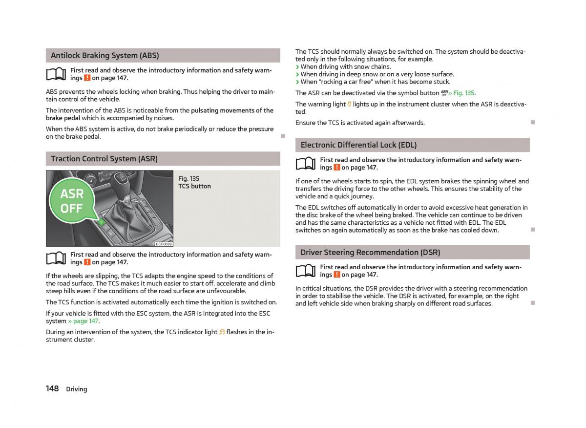 Skoda Superb II 2 owners manual / page 150