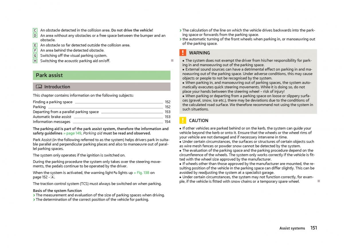 Skoda Superb II 2 owners manual / page 153