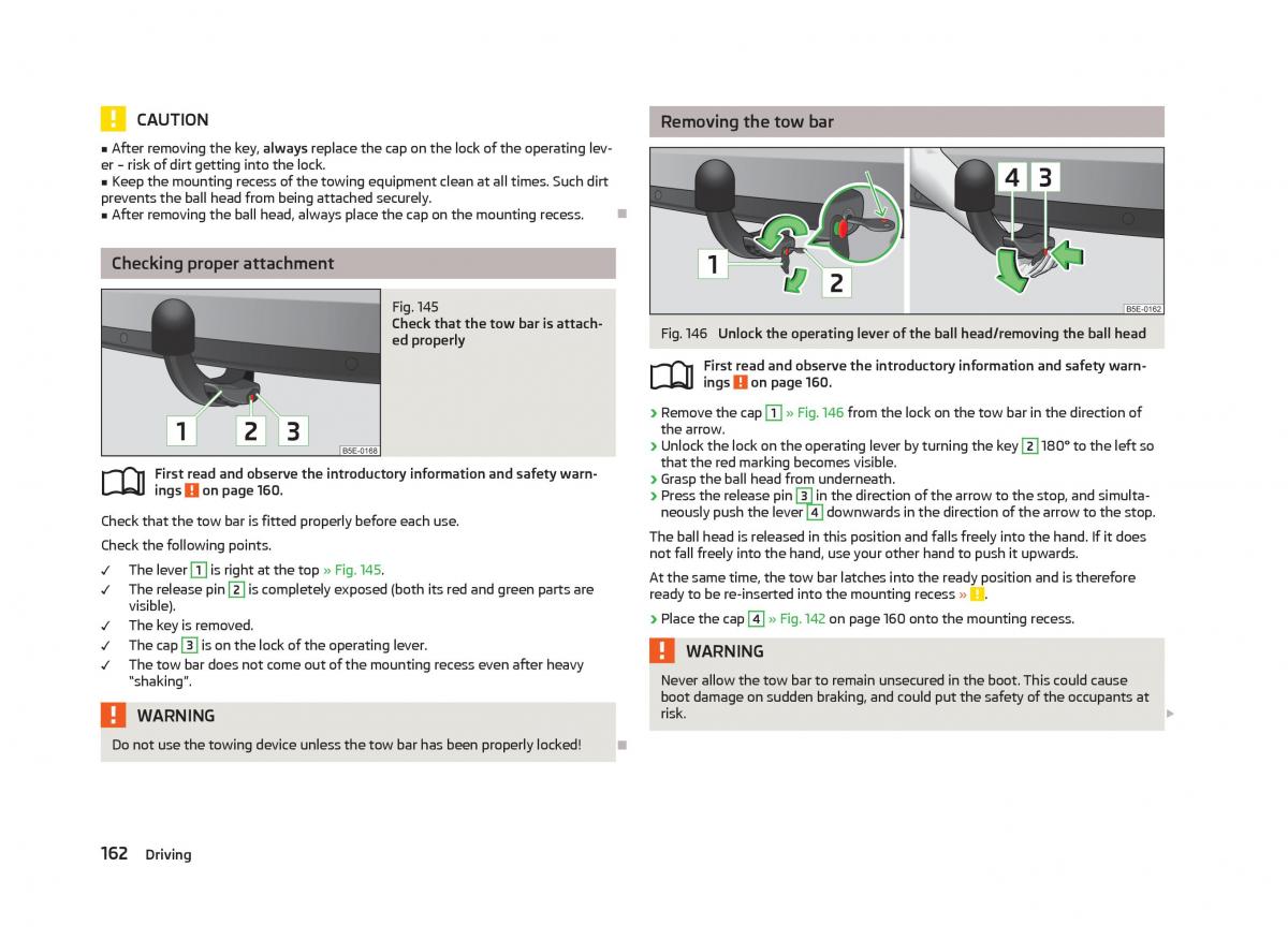 Skoda Superb II 2 owners manual / page 164