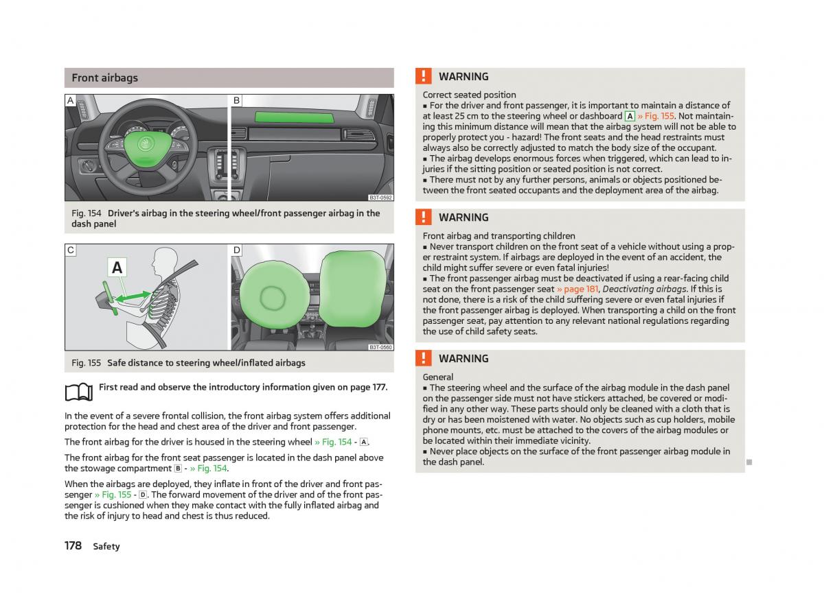 Skoda Superb II 2 owners manual / page 180