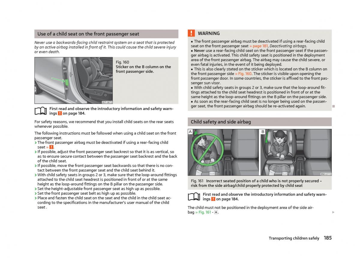 Skoda Superb II 2 owners manual / page 187