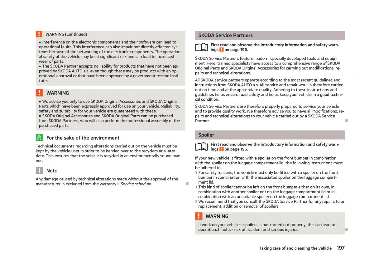 Skoda Superb II 2 owners manual / page 199