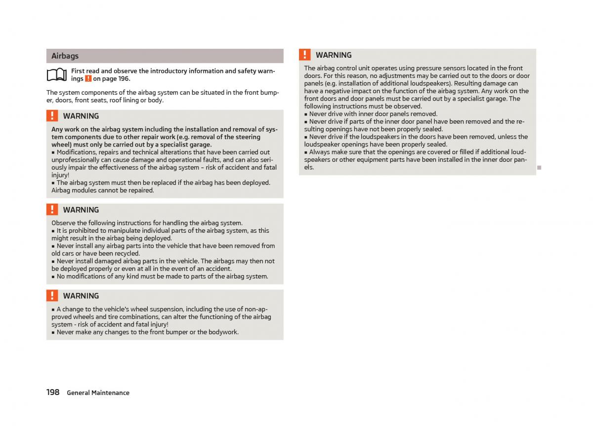 Skoda Superb II 2 owners manual / page 200