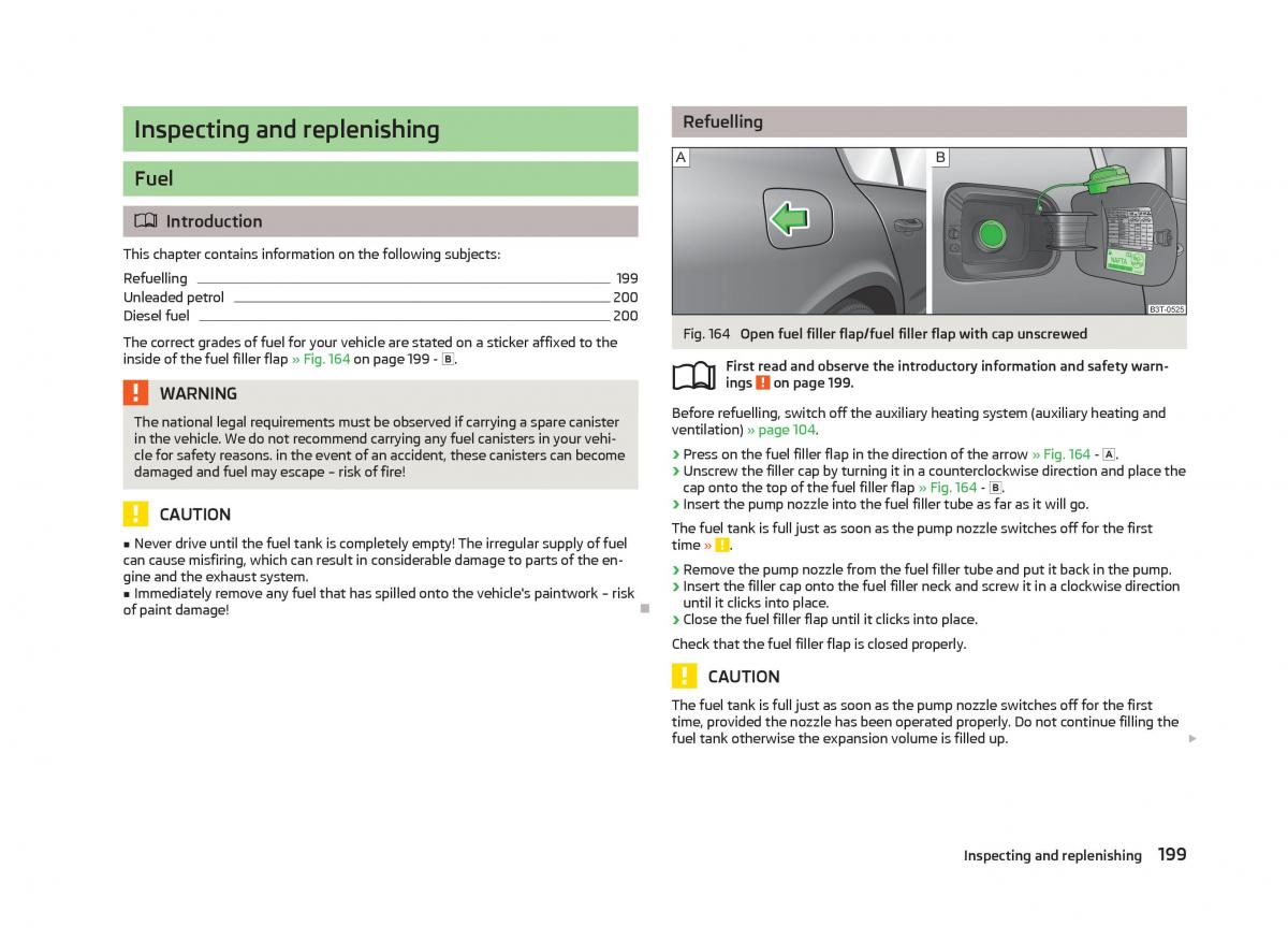 Skoda Superb II 2 owners manual / page 201