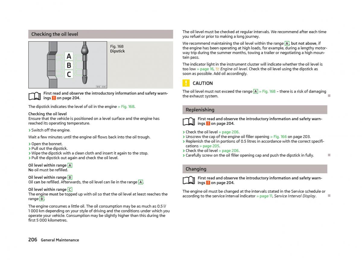 Skoda Superb II 2 owners manual / page 208