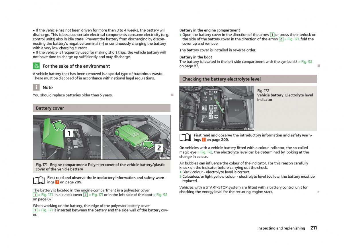 Skoda Superb II 2 owners manual / page 213