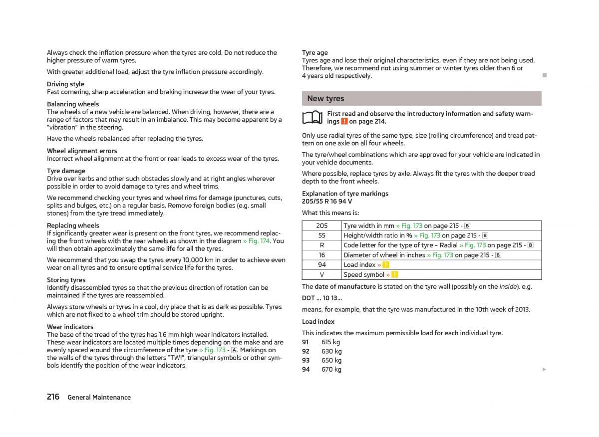 Skoda Superb II 2 owners manual / page 218