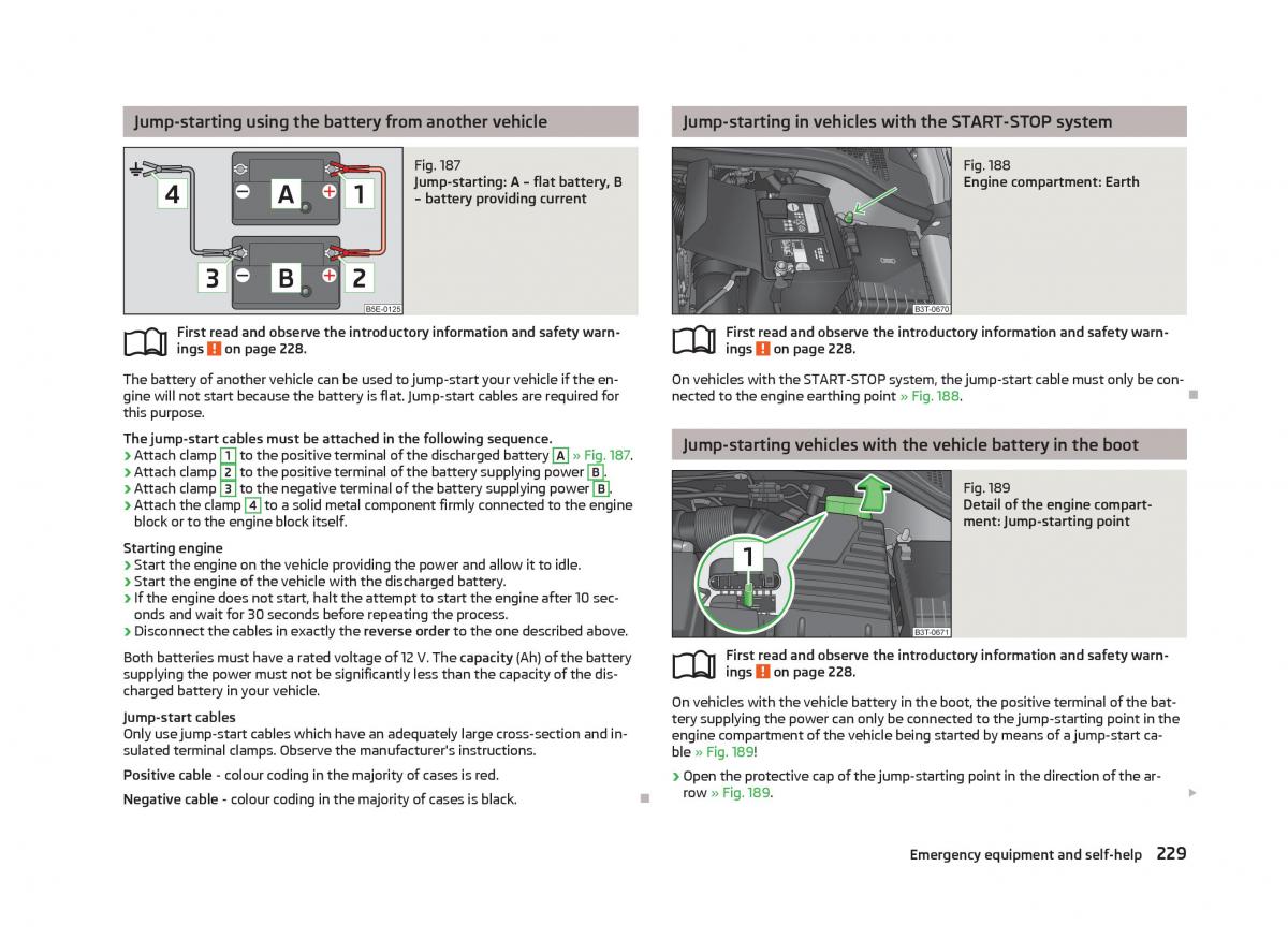 Skoda Superb II 2 owners manual / page 231