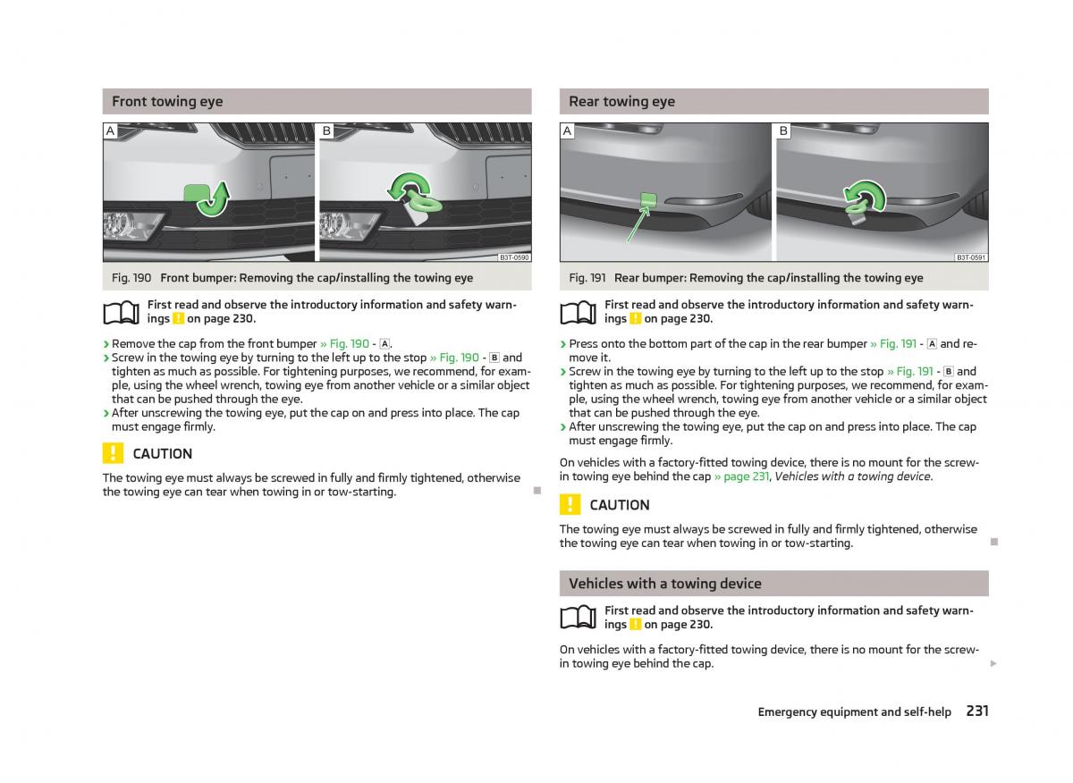 Skoda Superb II 2 owners manual / page 233