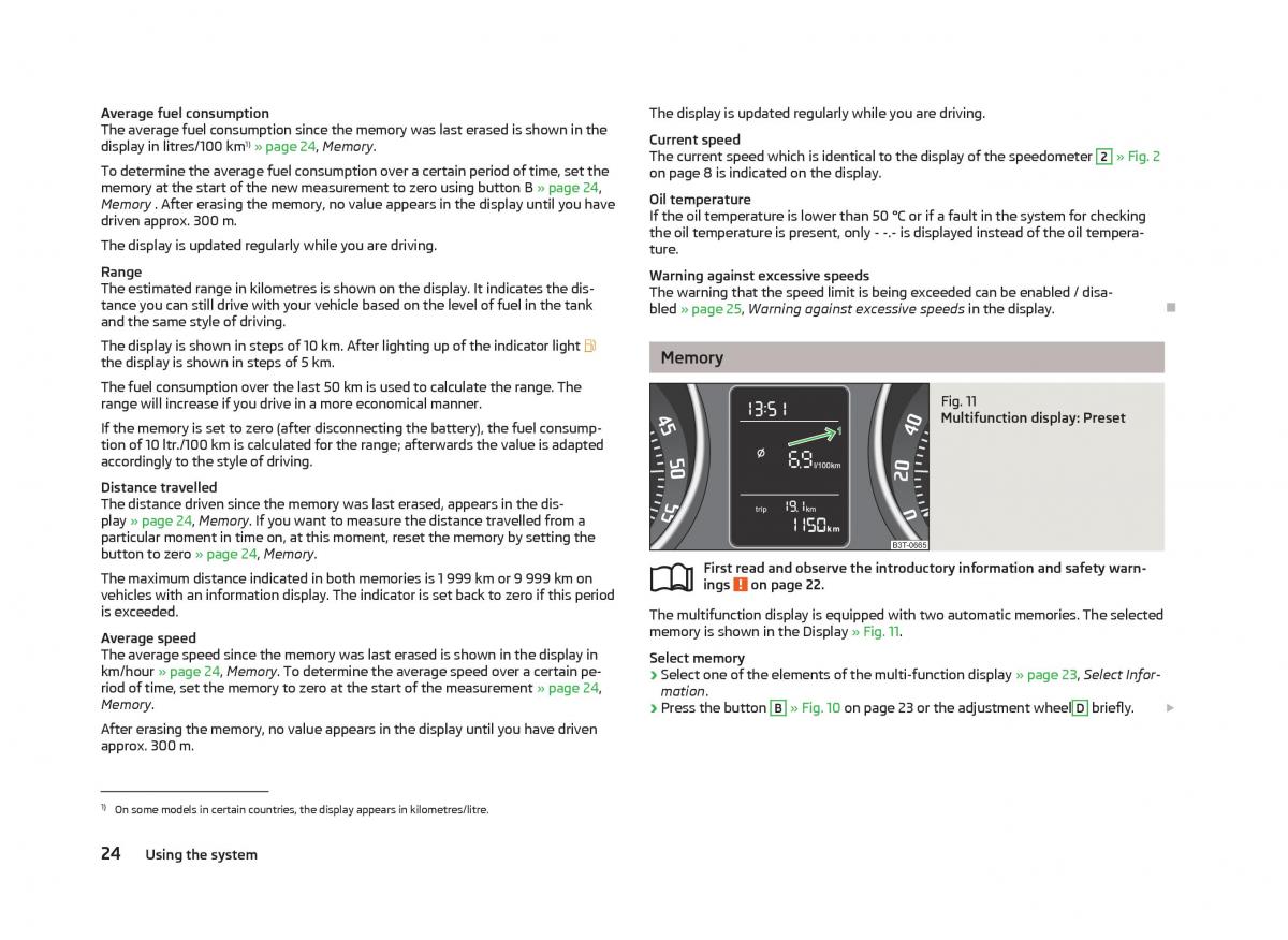 Skoda Superb II 2 owners manual / page 26